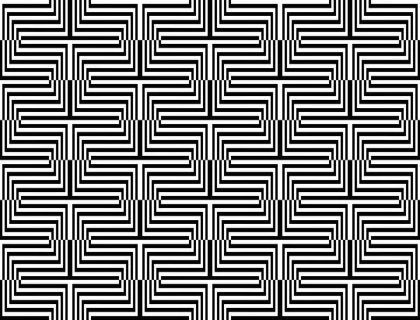 Design motif géométrique monochrome zigzag sans couture — Image vectorielle