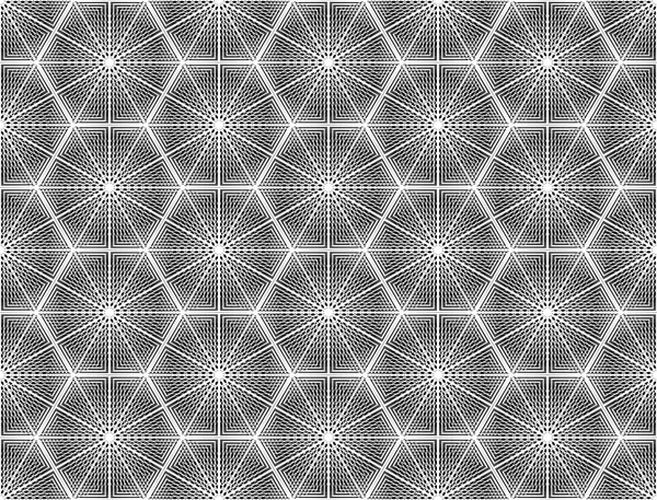 Kesintisiz tek renkli altıgen geometrik desen tasarım — Stok Vektör