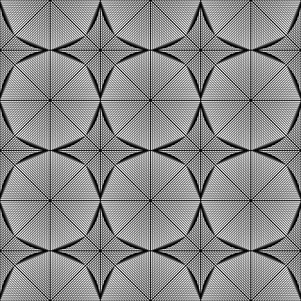 디자인 완벽 한 흑백 팔각형 패턴 — 스톡 벡터