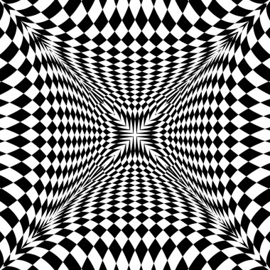 Tasarım tek renkli devinim yanılsama damalı arka plan