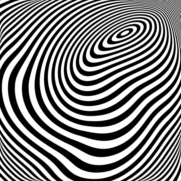 Conception monochrome ellipse mouvement illusion fond — Image vectorielle
