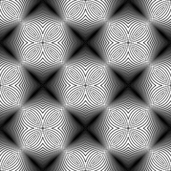 Design motif monochrome sans couture — Image vectorielle