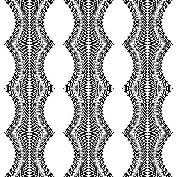 디자인 완벽 한 흑백 stripy 패턴 — 스톡 벡터