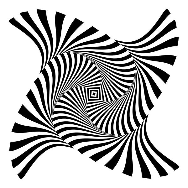 Дизайн монохромного вихрового руху ілюзійного фону — стоковий вектор
