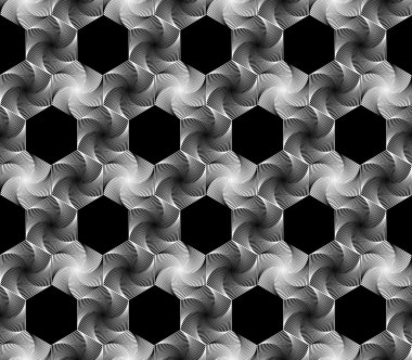 kesintisiz tek renkli altıgen geometrik desen tasarım