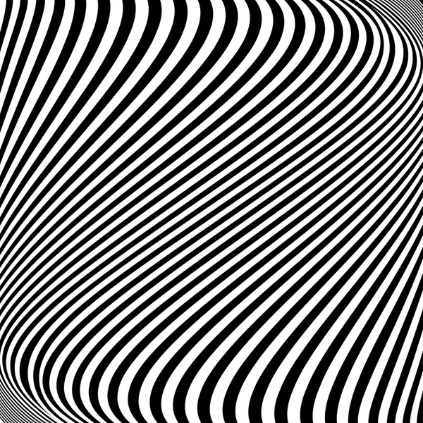 Design monochrome Linien Bewegung Illusion Hintergrund — Stockvektor