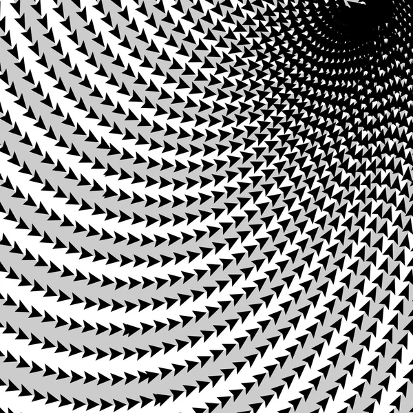 Conception monochrome lignes mouvement illusion fond — Image vectorielle