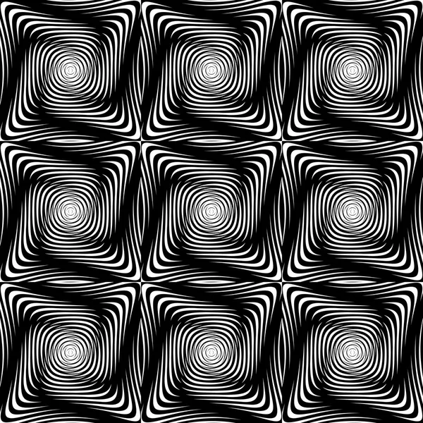 Design seamless monochrome twisting pattern — Stock Vector