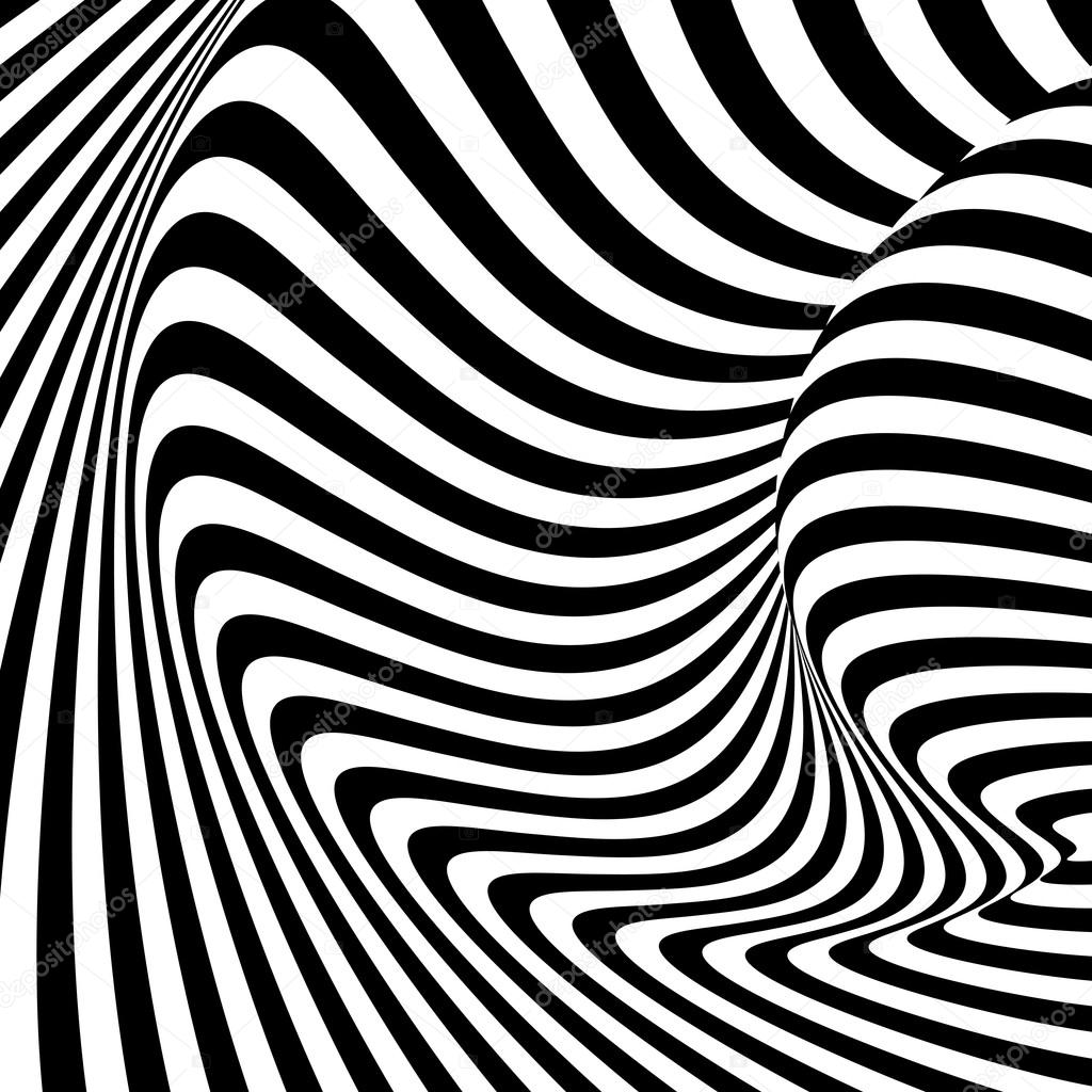 Design monochrome movement illusion background