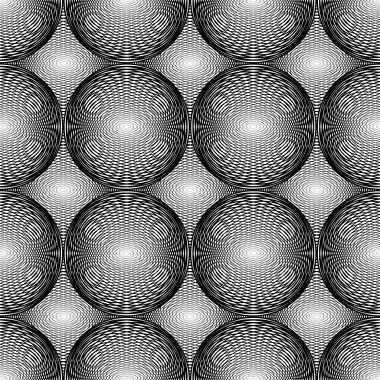 Dikişsiz tek renkli dairesel geometrik desen tasarım