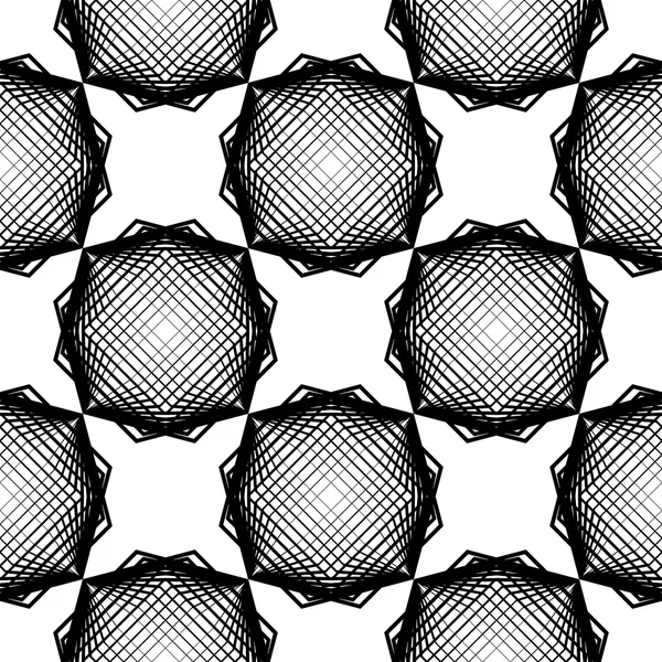 Design seamless monochrome geometric pattern — Stock Vector