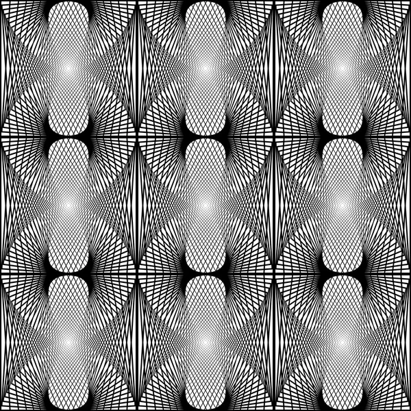 디자인 완벽 한 흑백 격자 기하학적 패턴 — 스톡 벡터