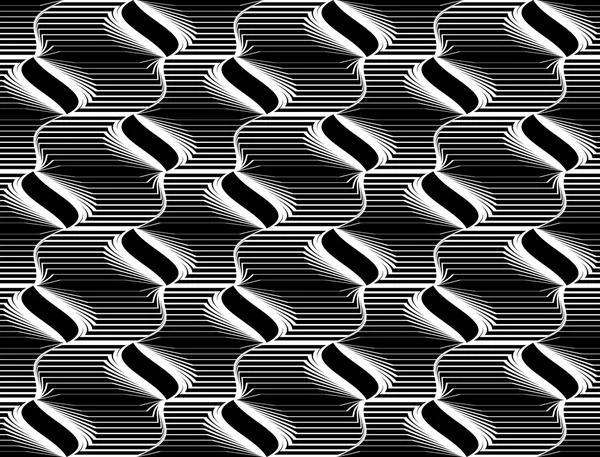 Diseño inconsútil patrón abstracto monocromo — Vector de stock