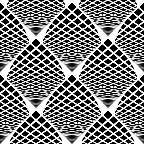 Diseño inconsútil monocromo comprobado patrón geométrico — Archivo Imágenes Vectoriales