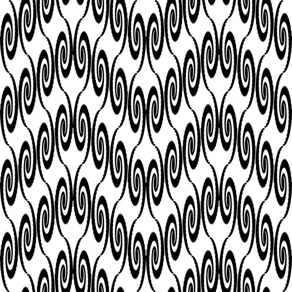 シームレスなモノクロ ジグザグに装飾的なパターンをデザイン — ストックベクタ