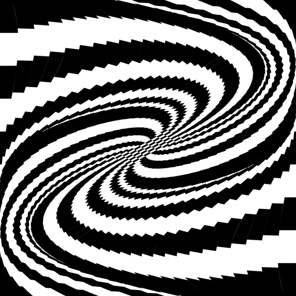 Design monochrome vortex mouvement illusion fond — Image vectorielle