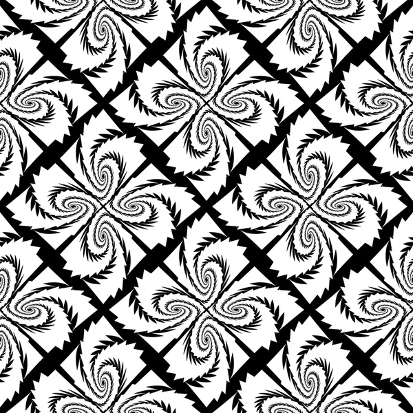 Diseño inconsútil patrón decorativo monocromo — Vector de stock