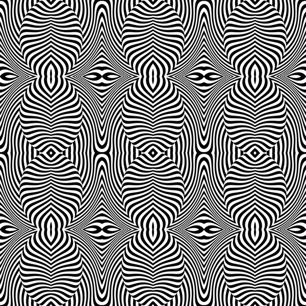 Design nahtlose monochrome Illusion Hintergrund — Stockvektor