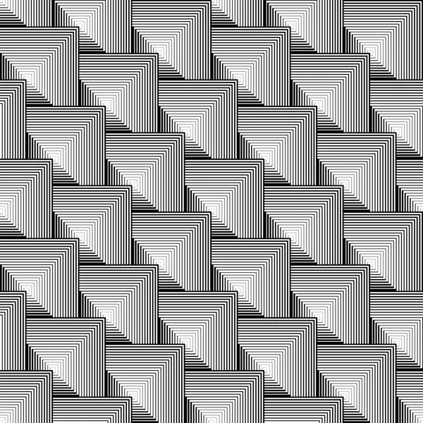 设计无缝单色方形几何图案 — 图库矢量图片