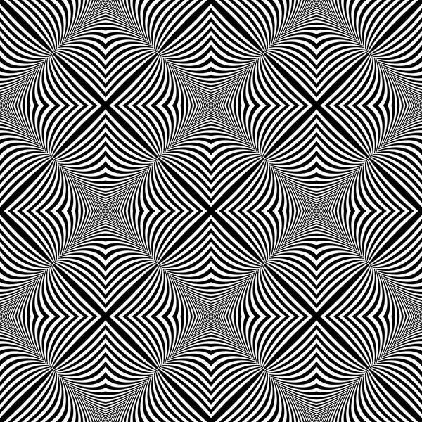 Design nahtlose monochrome Illusion Hintergrund — Stockvektor