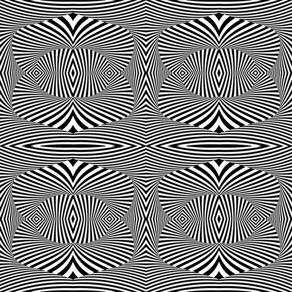 Design nahtlose monochrome Illusion Hintergrund — Stockvektor