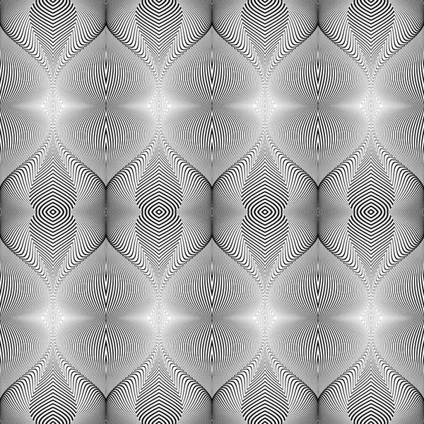 Design nahtlose monochrome Illusion Hintergrund — Stockvektor