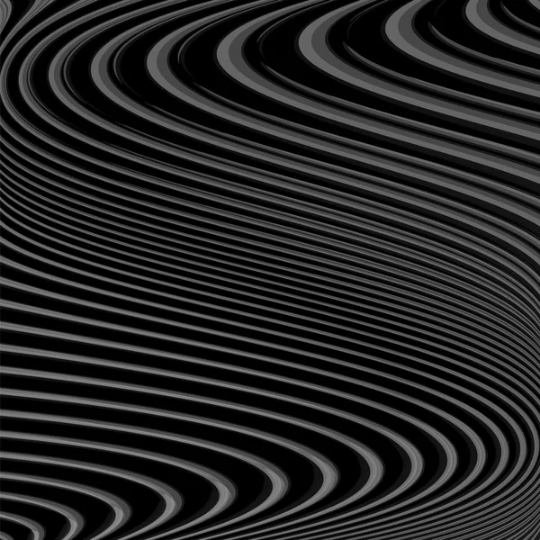 Design monochrom parallel wellenförmige Linien Hintergrund — Stockvektor