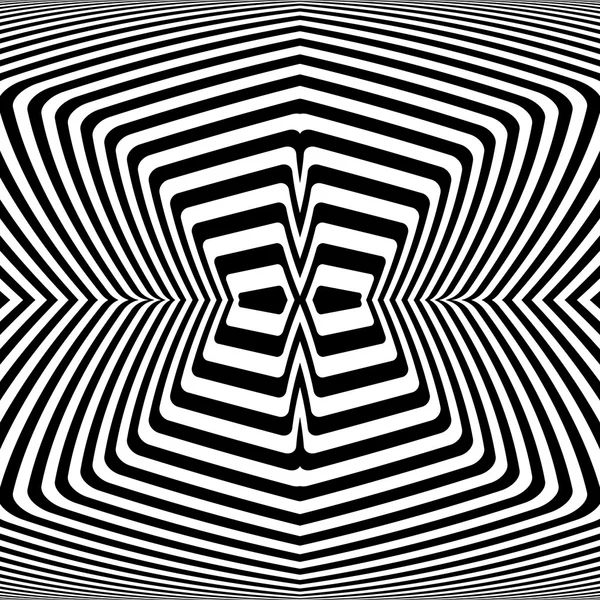 Design monochrome mouvement illusion fond — Image vectorielle