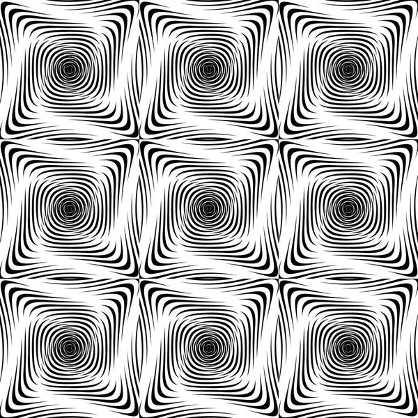 Design seamless monochrome twisting pattern — Stock Vector