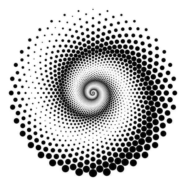 Diseño espiral puntos telón de fondo — Vector de stock