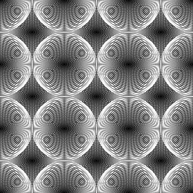Dikişsiz tek renkli dairesel geometrik desen tasarım
