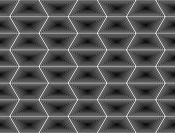 Geometrische nahtlose monochrome Sechskant-Entwurfsmuster — Διανυσματικό Αρχείο