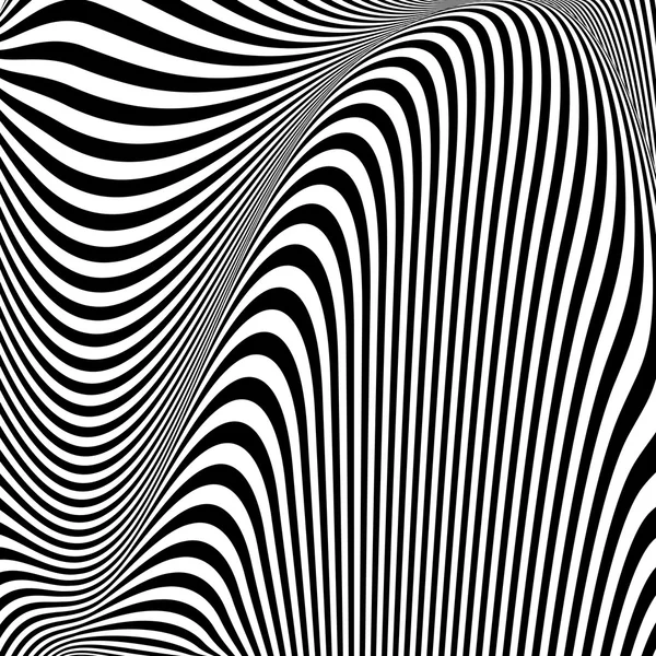 Design monochrome textured illusion background — Stock Vector