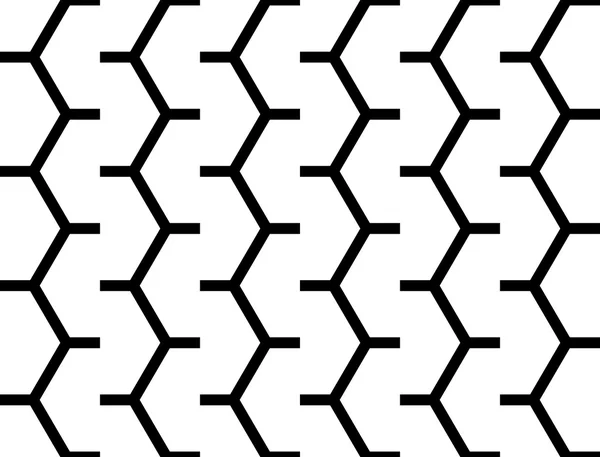 Design seamless monochrome zigzag geometric pattern — Stock Vector