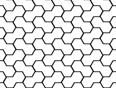 kesintisiz tek renkli altıgen geometrik desen tasarım