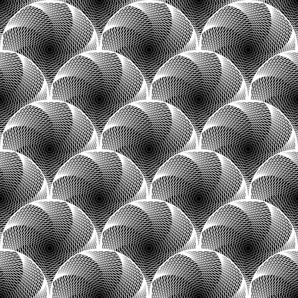 设计无缝单色圆几何图案 — 图库矢量图片