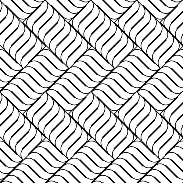 Design motif entrelacé monochrome sans couture — Image vectorielle