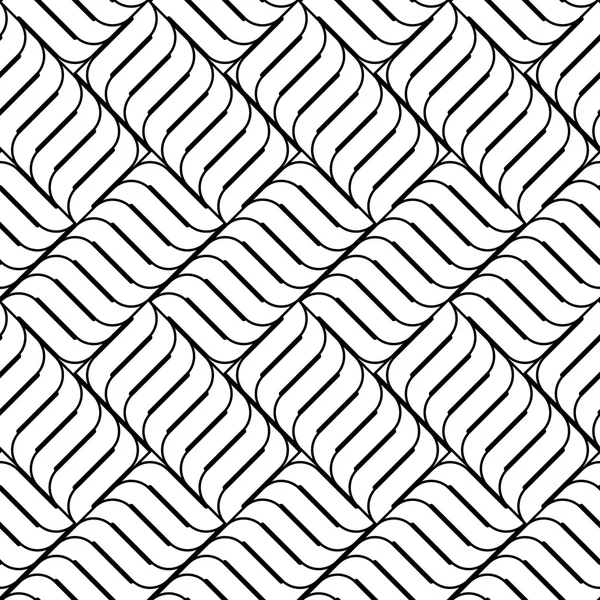 Diseño inconsútil patrón entrelazado monocromo — Vector de stock