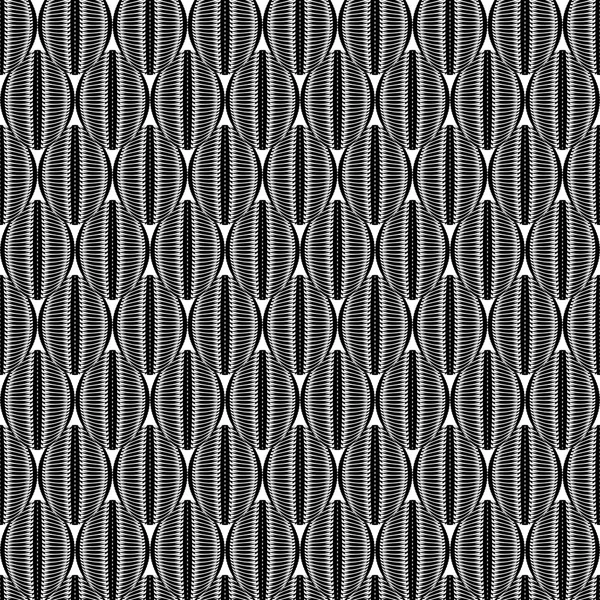 Design motif abstrait monochrome sans couture — Image vectorielle