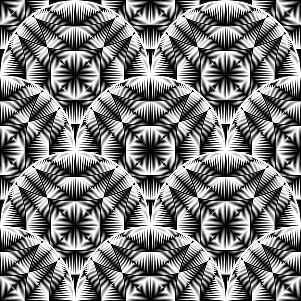 Conception sans couture motif ellipse monochrome — Image vectorielle