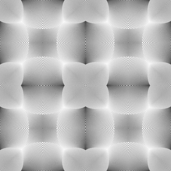 Дизайн безшовного монохромного ілюзійного візерунка — стоковий вектор