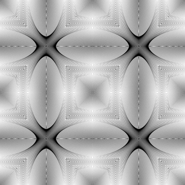 Design seamless monochrome ellipse pattern — Stock Vector