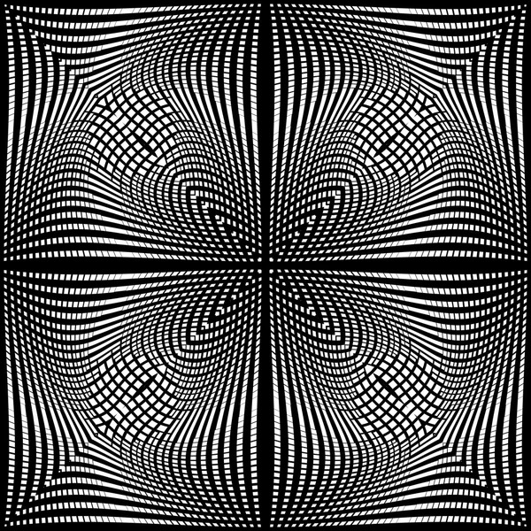 Design monochrom Bewegung Illusion Hintergrund — Stockvektor