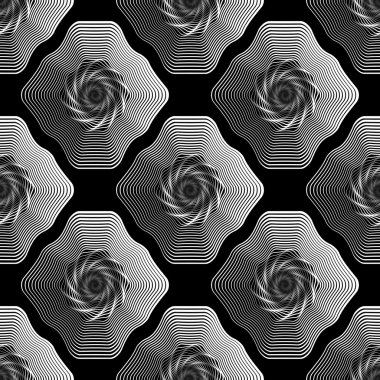 kesintisiz tek renkli geometrik desen tasarım