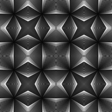 kesintisiz tek renkli geometrik desen tasarım