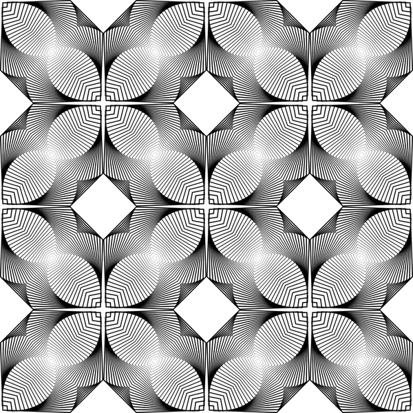 Design seamless monochrome decorative pattern — Stock Vector