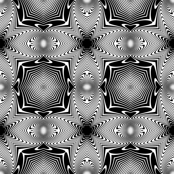 Design seamless monochrome geometric pattern — Stock Vector