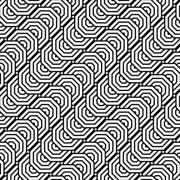 Design motif géométrique monochrome zigzag sans couture — Image vectorielle