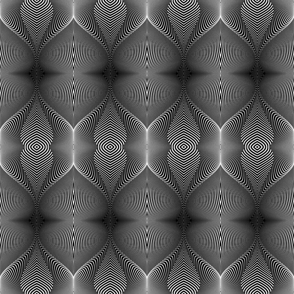 Design nahtlose monochrome Illusion Hintergrund — Stockvektor