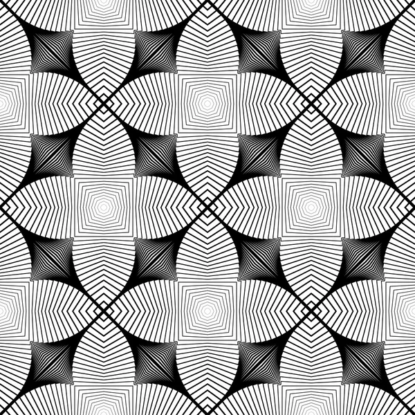 디자인 완벽 한 흑백 기하학적 패턴 — 스톡 벡터